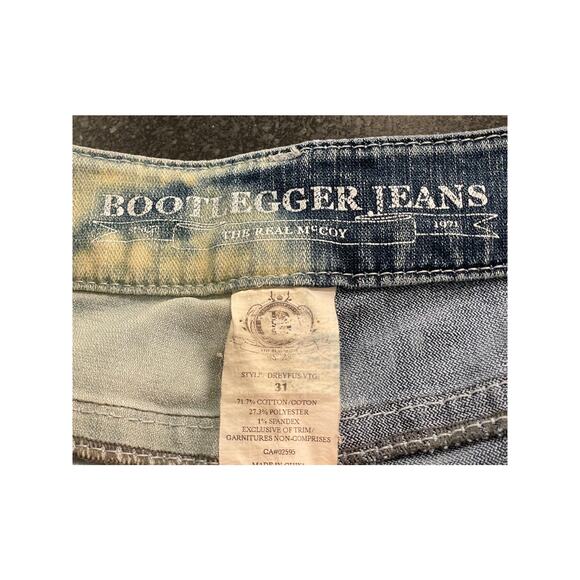 Bootlegger Jeans "Dreyfus" two toned jean denim shorts ladies 31 US 10 - Picture 3 of 10